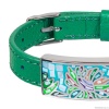 Браслет Fiore Luna, на зеленом кожанном ремешке, CB03598-4A