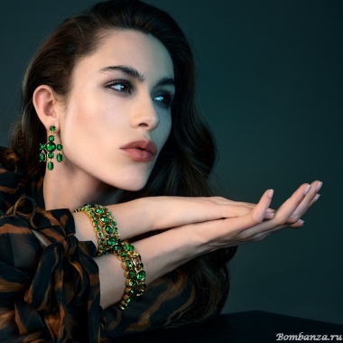 Серьги Dyrberg Kern, LEONORA SG EMERALD GREEN, 450001 Серьги Dyrberg Kern, LEONORA SG EMERALD GREEN, 450001