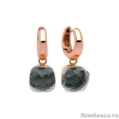 Серьги Qudo, Firenze smoke 300194 BW/RG Серьги Qudo, Firenze smoke 300194 BW/RG