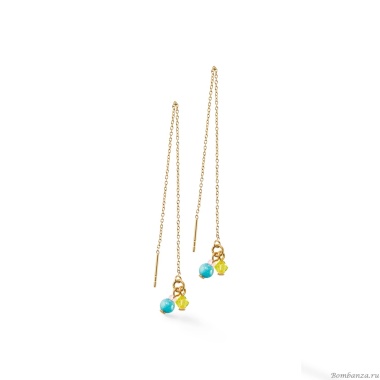 Серьги Coeur de Lion, Multicolour Pastel 1, 4525/20-1522 Серьги Coeur de Lion, Multicolour Pastel 1, 4525/20-1522