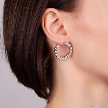 Серьги Moon Paris, Ringo, полукольца, с кристаллами, MR-21.04-008 серебристый Серьги Moon Paris, Ringo, полукольца, с кристаллами, MR-21.04-008 серебристый