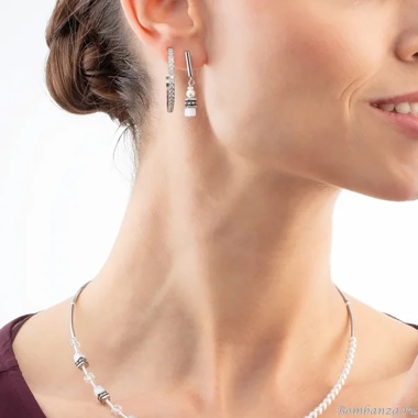 Серьги Coeur de Lion, Hoop Crystal-Silver 30мм, 0147/23-1817 Серьги Coeur de Lion, Hoop Crystal-Silver 30мм, 0147/23-1817