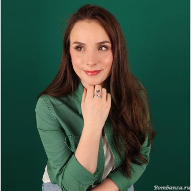 Кольцо TARATATA, Chapardeuse, разъемное, со смолой, бусинами и нитью, TT-H24-07414-105 розовый