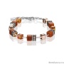 Браслет Coeur de Lion GeoCUBE cognac, 4015/30-1127. Германия