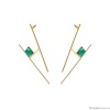 Серьги Katerina Vassou, Cameron, с малахитом, KV23-306478G зеленый