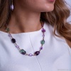 Колье Lanzerotti, Ispirazione, флюорит, аметист, LZ-24.10-455 фиолетовый