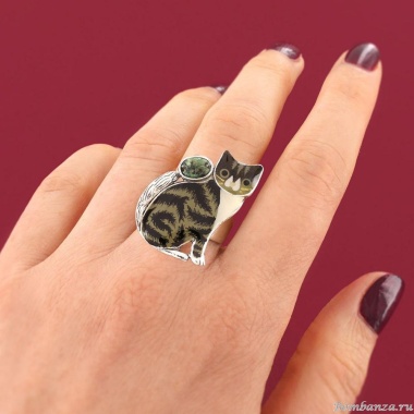 Кольцо TARATATA, Tabby, разъемное, смола, золотая краска, цоизит, TT-H25-05416-102 черный Кольцо TARATATA, Tabby, разъемное, смола, золотая краска, цоизит, TT-H25-05416-102 черный