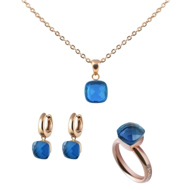 Кольцо Qudo, Firenze capri 16.5 мм 612003 BL/RG Кольцо Qudo, Firenze capri 16.5 мм 612003 BL/RG