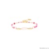 Браслет Franck Herval, Loulou, агат, жад, розовый кварц, Swarovski, FH25.1-13-72971 розовый