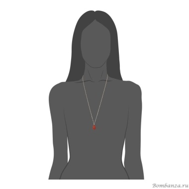 Колье Moon Paris, цепь,золот.,подвеска, Mo-1810-241 оранжевый Колье Moon Paris, цепь,золот.,подвеска, Mo-1810-241 оранжевый