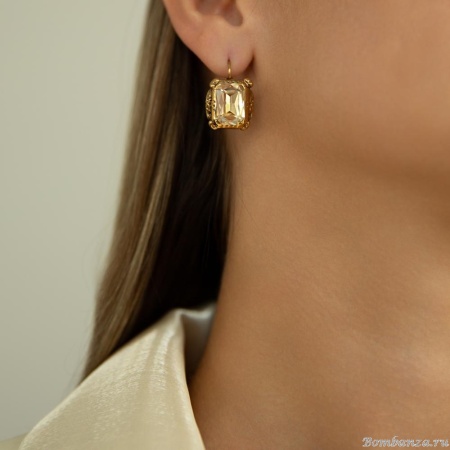 Серьги Celeste G, с кристаллом Swarovski, CS25.1-1573 янтарный