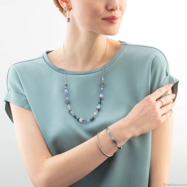 Колье Coeur de Lion, Blue-Silver, 3035/10-0717 Колье Coeur de Lion, Blue-Silver, 3035/10-0717