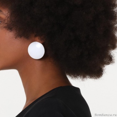 Серьги Katerina Vassou, Maeve, в форме диска, KV23-307130GW белый