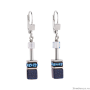 Серьги Coeur de Lion GeoCUBE dark blue, 4015/20-0721. Германия