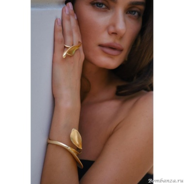 Кольцо Moon Paris, с листом, Mo-Y25.06-023.13 золотистый Кольцо Moon Paris, с листом, Mo-Y25.06-023.13 золотистый