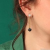 Серьги TARATATA, Jeu De L`oie, асимметричные, с цветной смолой, TT-H24-01906-202 черный Серьги TARATATA, Jeu De L`oie, асимметричные, с цветной смолой, TT-H24-01906-202 черный