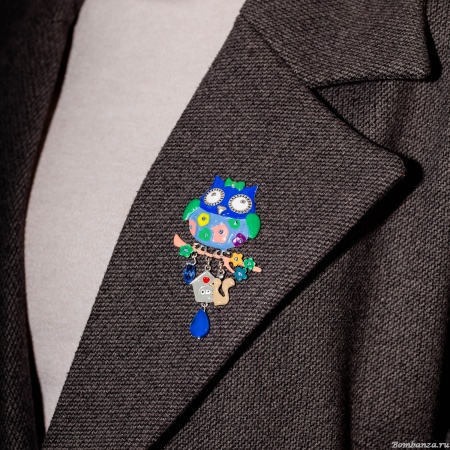 Брошь Shadore, Сова с домиком