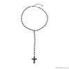 Колье Moon Paris, Ringo Queen, с крестом и кристаллами, MRQ-23.12-049 серый