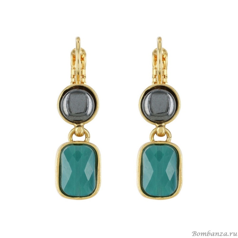 Серьги TARATATA, Paulette, со стеклянными бусинами, TT-H23-11790-207 бирюзовый