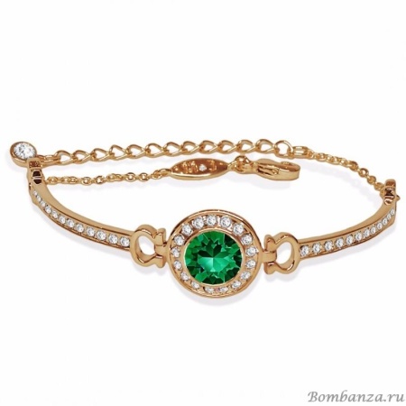 Браслет Isabelle gold Emerald, MJ Paris, Swarovski ®