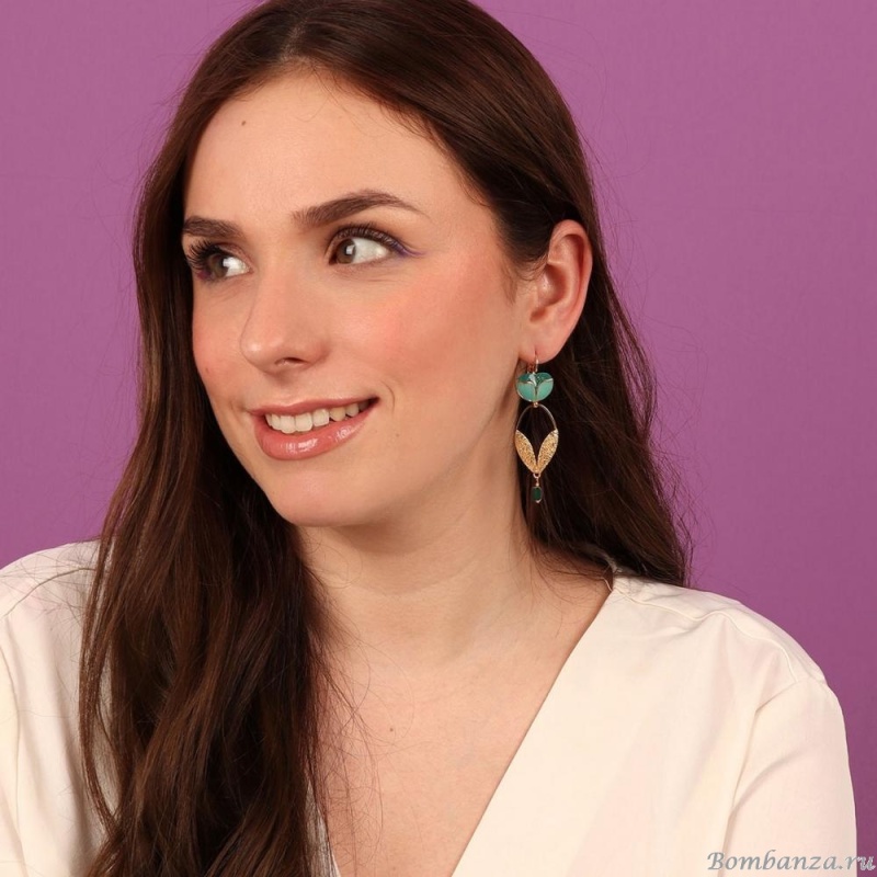 Серьги TARATATA, Crocus, асимметричные,смола,микрошарики,бусины, TT-H24-02755-20M золотистый Серьги TARATATA, Crocus, асимметричные,смола,микрошарики,бусины, TT-H24-02755-20M золотистый