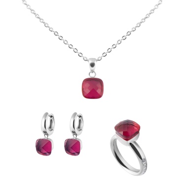 Кольцо Qudo, Firenze light fuchsia 18 мм 611753 R/S Кольцо Qudo, Firenze light fuchsia 18 мм 611753 R/S