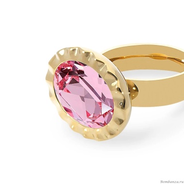 Кольцо Qudo, TIVOLA UNICA big (G/P) Light rose 56, 686648 Кольцо Qudo, TIVOLA UNICA big (G/P) Light rose 56, 686648