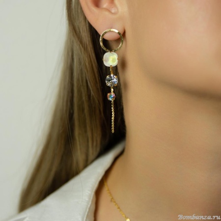 Серьги Catherine Bijoux, Starlight, с кристаллами, CB25.1-5415FG белый