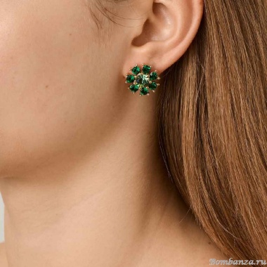 Серьги Dyrberg Kern, AUDE SG EMERALD GREEN, 450098 Серьги Dyrberg Kern, AUDE SG EMERALD GREEN, 450098