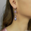 Серьги Lanzerotti, Iris, с кунцитом и кристаллами, LZ-26.03-092 сиреневый