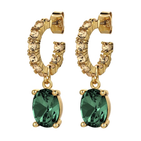 Серьги Dyrberg Kern, BARBARA SG EMERALD GREEN /GOLDEN, 430125