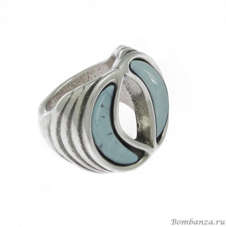 Кольцо Ciclon, со вставками, CN-181500 (18, матово-голубой)