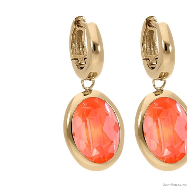 Серьги Qudo, Creole TIVOLA small (G/P) Orange glow delite, 310684 R/G Серьги Qudo, Creole TIVOLA small (G/P) Orange glow delite, 310684 R/G