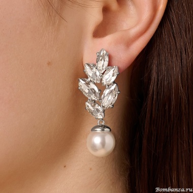 Серьги Dyrberg Kern, BALETE SS CRYSTAL_WHITE PEARL, 470028 Серьги Dyrberg Kern, BALETE SS CRYSTAL_WHITE PEARL, 470028