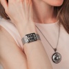 Браслет Fiore Luna, на металлическом  ремешке, CB01688-1 BW/S Браслет Fiore Luna, на металлическом  ремешке, CB01688-1 BW/S