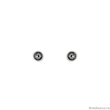 Пуссеты VIDDA, Fire, с кристаллом Swarovski, VD25.2-02323 серый