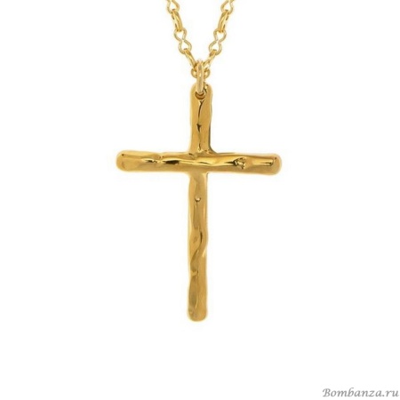 Колье VIDDA, Liberty, с подвеской в форме креста, VD22-01357 золотистый, 50см