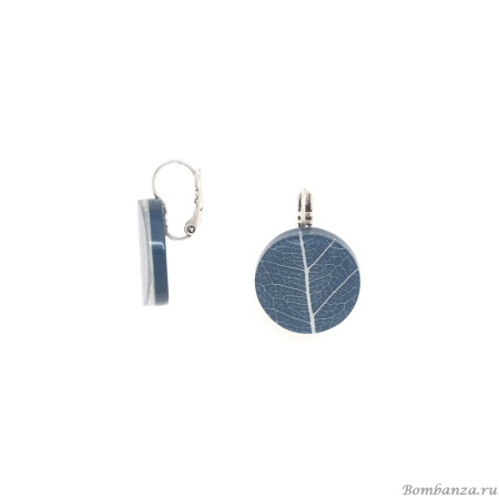 Серьги Nature Bijoux, Ficus Carica, с акрилом и смолой, NB25.2-12-90269 синий