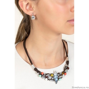Серьги Ciclon, Salvaje, полукольца, металл, CN-232603 серебристый