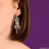 Серьги TARATATA, Ciboulette, асимметричные, смола, стразы и бусины, TT-E24-08768-10M серебристый Серьги TARATATA, Ciboulette, асимметричные, смола, стразы и бусины, TT-E24-08768-10M серебристый