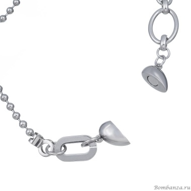 Колье Moon Paris, Ringo, с сердцем, MR-24.06-044 серебристый