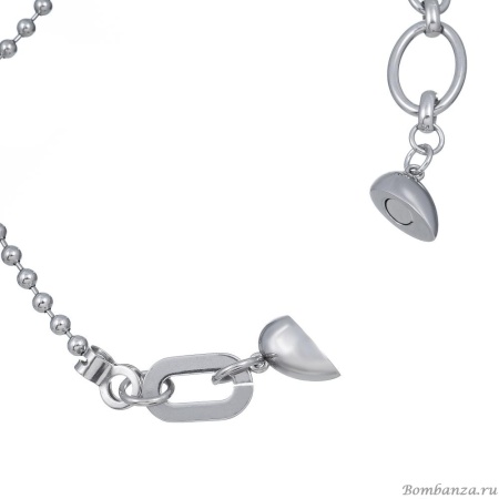 Колье Moon Paris, Ringo, с сердцем, MR-24.06-044 серебристый