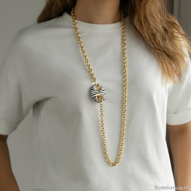 Колье Francesca Bianchi, с эмалью, FB25.2-15T золотистый