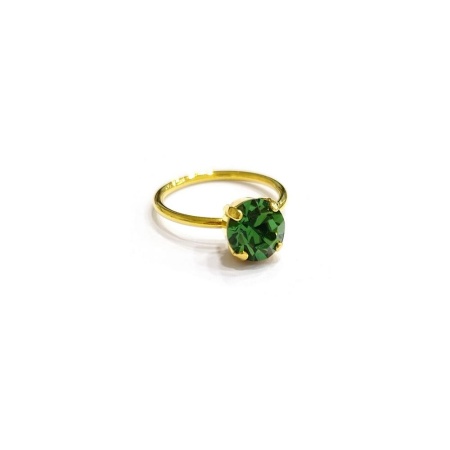 Кольцо Catherine Bijoux, Crystal diva, разъемное, с кристаллом, CB25.1-5284DG зеленый