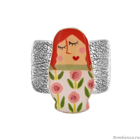 Кольцо TARATATA, Nanas, разъемное, с цветной смолой, TT-W24-03412-10M серебристый