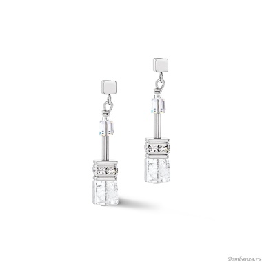 Серьги Coeur de Lion, White-Silver, 3018/21-1417 Серьги Coeur de Lion, White-Silver, 3018/21-1417