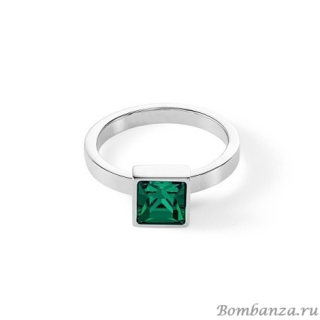 Кольцо Coeur de Lion, Dark green-silver 17.2 мм 0500/40-0548 54