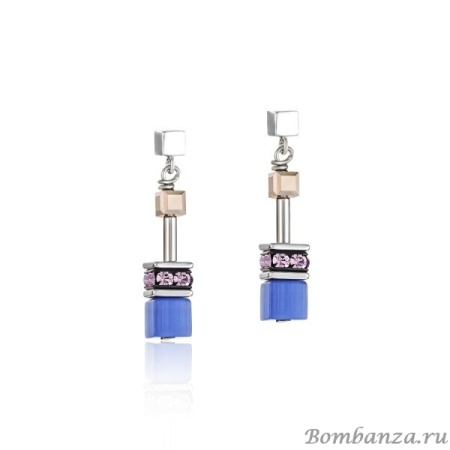 Серьги Coeur de Lion, Blue-Brown-Lilac 2839/21-0740. Германия