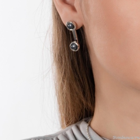 Серьги Ciclon, Divino, с муранским стеклом, CN-233600 серый Серьги Ciclon, Divino, с муранским стеклом, CN-233600 серый