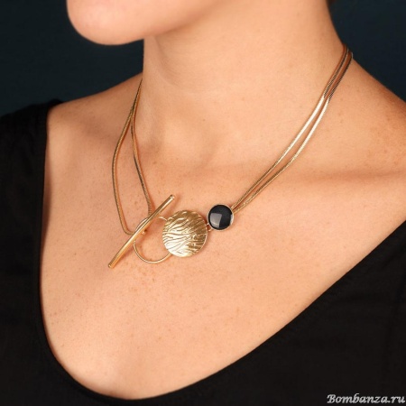 Колье TARATATA, Instinct, со смолой и слюдяным порошком, TT-H25-10116-204 синий